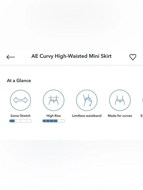 NWT American Eagle Curvy High Rise Mini Skirt Denim Size 4 Long 27W - Picture 7 of 11